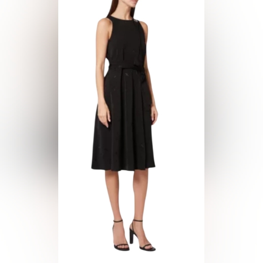 Armani Exchange NWT Black Midi Dress Sleeveless Size 6